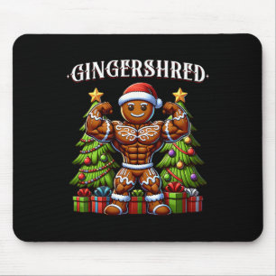 Gingershred Funny Gingerbread Man Gym Bodybuilding Mousepad
