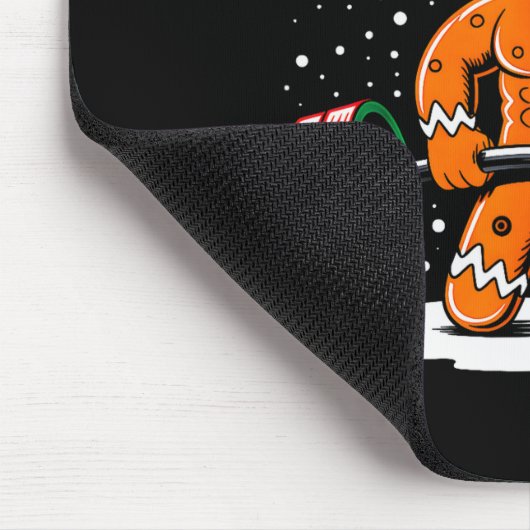 Gingershred Funny Gingerbread Man Gym Bodybuilding Mousepad (Ecke)