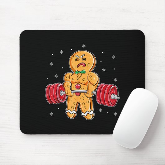 Gingershred Funny Gingerbread Man Gym Bodybuilding Mousepad (Mit Mouse)