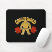 Gingershred Funny Gingerbread Man Gym Bodybuilding Mousepad (Mit Mouse)