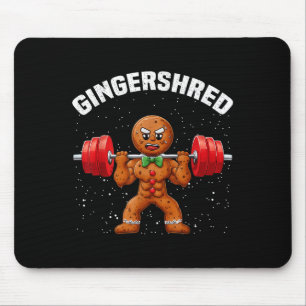 Gingershred Funny Gingerbread Man Gym Bodybuilding Mousepad