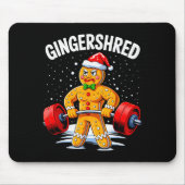Gingershred Funny Gingerbread Man Gym Bodybuilding Mousepad (Vorne)