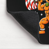 Gingershred Funny Gingerbread Man Gym Bodybuilding Mousepad (Ecke)