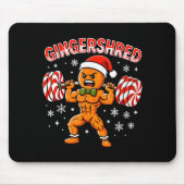 Gingershred Funny Gingerbread Man Gym Bodybuilding Mousepad (Vorne)