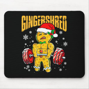 Gingershred Funny Gingerbread Man Gym Bodybuilding Mousepad