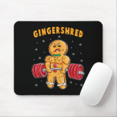 Gingershred Funny Gingerbread Man Gym Bodybuilding Mousepad (Mit Mouse)