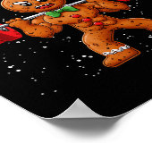 Gingershred Funny Gingerbread Man Gym Bodybuilding Poster (Ecke)