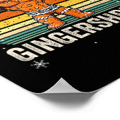 Gingershred Funny Gingerbread Man Gym Bodybuilding Poster (Ecke)