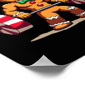 Gingershred Funny Gingerbread Man Gym Bodybuilding Poster (Ecke)