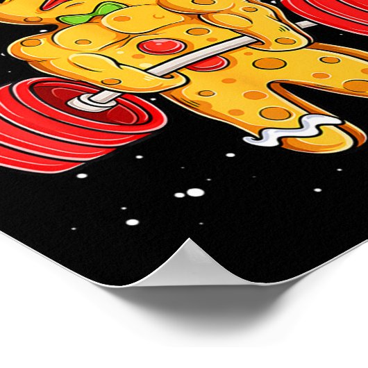 Gingershred Funny Gingerbread Man Gym Bodybuilding Poster (Ecke)