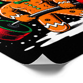 Gingershred Funny Gingerbread Man Gym Bodybuilding Poster (Ecke)