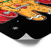 Gingershred Funny Gingerbread Man Gym Bodybuilding Poster (Ecke)