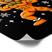 Gingershred Funny Gingerbread Man Gym Bodybuilding Poster (Ecke)