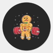 Gingershred Funny Gingerbread Man Gym Bodybuilding Runder Aufkleber (Vorderseite)