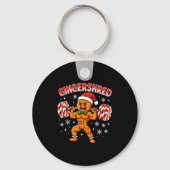 Gingershred Funny Gingerbread Man Gym Bodybuilding Schlüsselanhänger (Vorderseite)