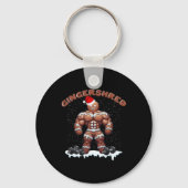 Gingershred Funny Gingerbread Man Gym Bodybuilding Schlüsselanhänger (Vorderseite)