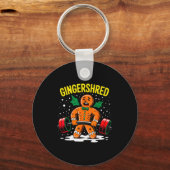 Gingershred Funny Gingerbread Man Gym Bodybuilding Schlüsselanhänger (Vorderseite)