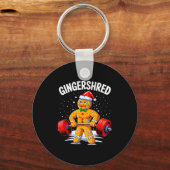 Gingershred Funny Gingerbread Man Gym Bodybuilding Schlüsselanhänger (Vorderseite)