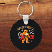 Gingershred Funny Gingerbread Man Gym Bodybuilding Schlüsselanhänger (Vorderseite)