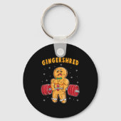 Gingershred Funny Gingerbread Man Gym Bodybuilding Schlüsselanhänger (Vorderseite)