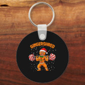 Gingershred Funny Gingerbread Man Gym Bodybuilding Schlüsselanhänger (Vorderseite)