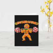 Gingershred Funny Men Gym Bodybuilding Gingerbread Karte (Gelbe Blume)