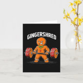 Gingershred Gingerbread Christmas Workout Gym Ging Karte (Gelbe Blume)