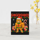 Gingershred Gingerbread Christmas Workout Gym Ging Karte (Gelbe Blume)