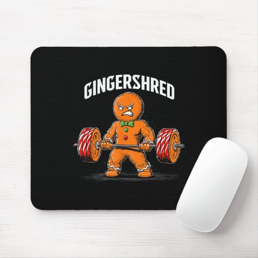Gingershred Gingerbread Christmas Workout Gym Ging Mousepad (Mit Mouse)