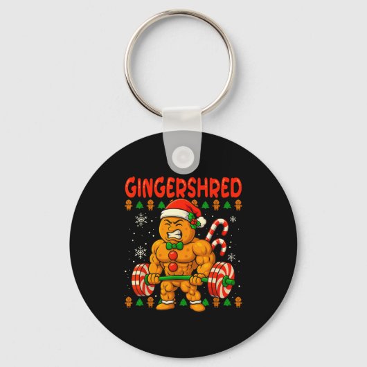 Gingershred Gingerbread Christmas Workout Gym Ging Schlüsselanhänger (Vorderseite)