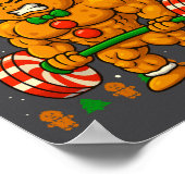 Gingershred Gingerbread Lifting Funny Christmas Gy Poster (Ecke)