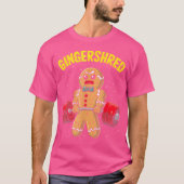 Gingershred Gingerbread Man Funny Gym Bodybuilding T-Shirt (Vorderseite)