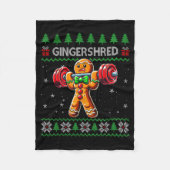 Gingershred Gym Christmas Ugly Sweater Gingerbread Fleecedecke (Vorderseite)