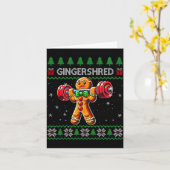 Gingershred Gym Christmas Ugly Sweater Gingerbread Karte (Gelbe Blume)