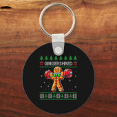 Gingershred Gym Christmas Ugly Sweater Gingerbread Schlüsselanhänger (Vorderseite)