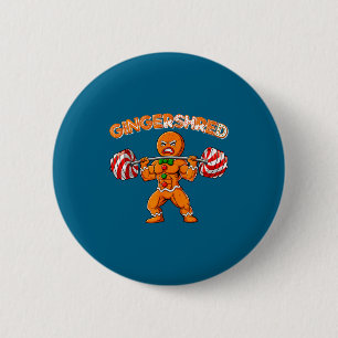 Gingershred Lustiger Weihnachtsmann-Gym Bodybuildi Button