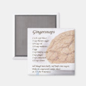 Gingersnaps Rezept Magnet (Vorderseite/Rückseite)