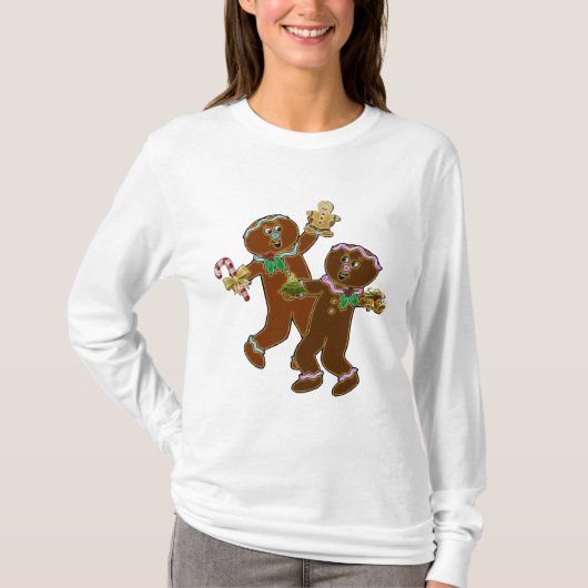 GingerVille Christmas Folk Art T-Shirt (Vorderseite)