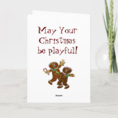 GingerVille WeihnachtsVolkskunst Grüße oder Feiertagskarte (Rückseite)