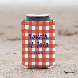 Gingham 4. Juli Dosenkühler