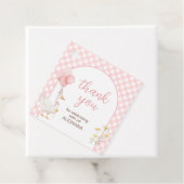 Gingham Albern Goose Birthday Party Geschenkanhänger (Beispiel)