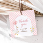 Gingham Albern Goose Birthday Party Geschenkanhänger