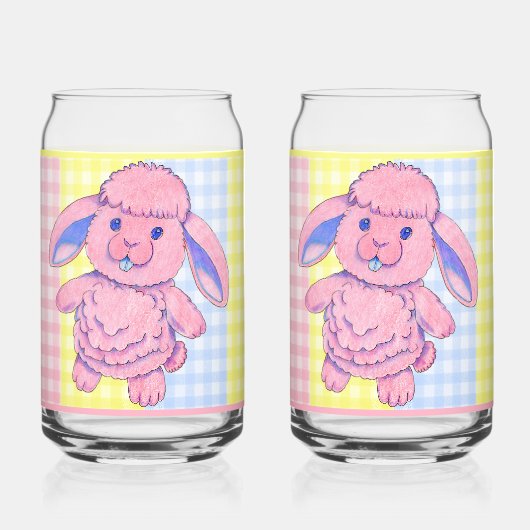 Gingham Animal Soda Glass Dosenglas (Rückseite)