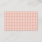 Gingham-Apfel-Baby-Shower-Geschenkeliste Karte (Rückseite)