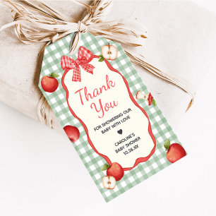 Gingham Apfel unserer Eye Baby Duwer Fevor Tags Geschenkanhänger