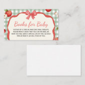 Gingham Apple aus unserem Eye Baby Shower Book for Begleitkarte (Vorne/Hinten)