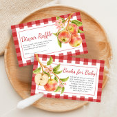 Gingham Apple of Our Eye Baby Shower Diaper Raffle Begleitkarte