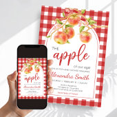 Gingham Apple of Our Eye Baby Shower Einladung