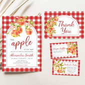 Gingham Apple of Our Eye Baby Shower Einladung