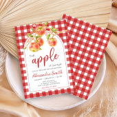 Gingham Apple of Our Eye Baby Shower Einladung
